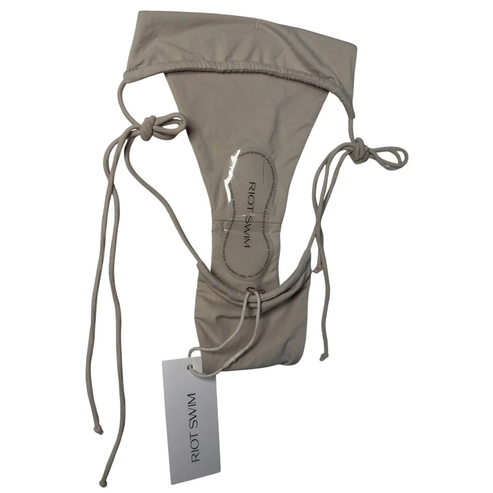 Riot Swim Bixi Bottom Women Small Coconut Excellent Side Tie Bikini Swimwear